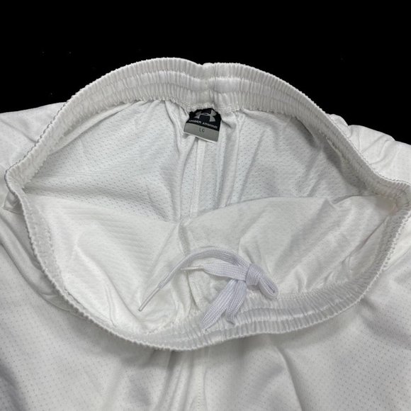 NEW Under Armour Zagger Lacrosse Shorts Adult XL White Maroon LAX - Picture 3 of 10